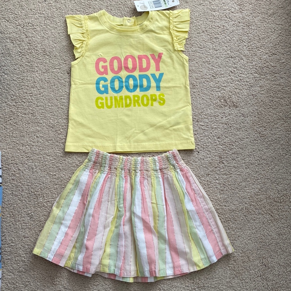 Baby Peek matching skirt and top